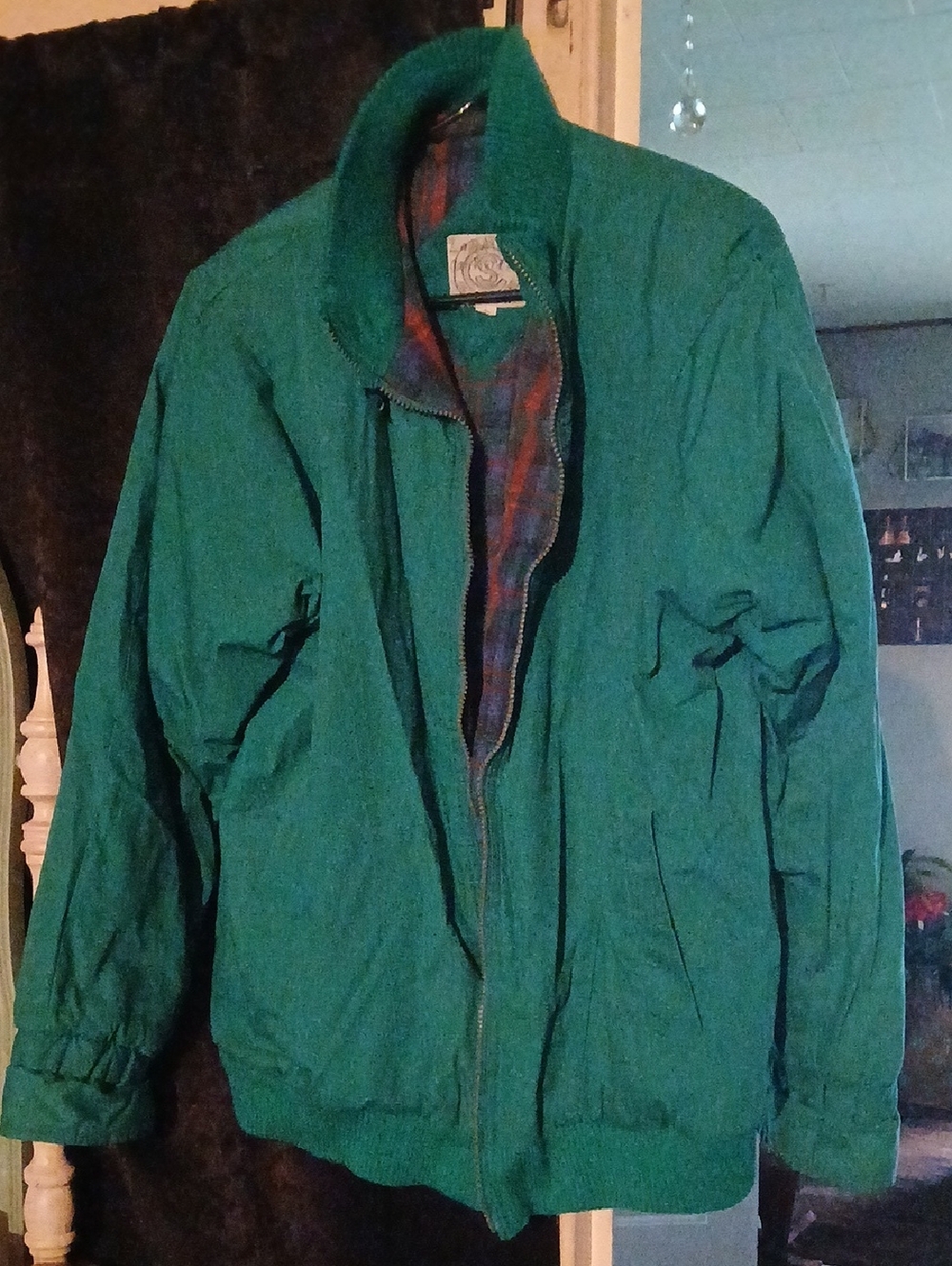 Women's Teal Utility Jacket with Zip Front